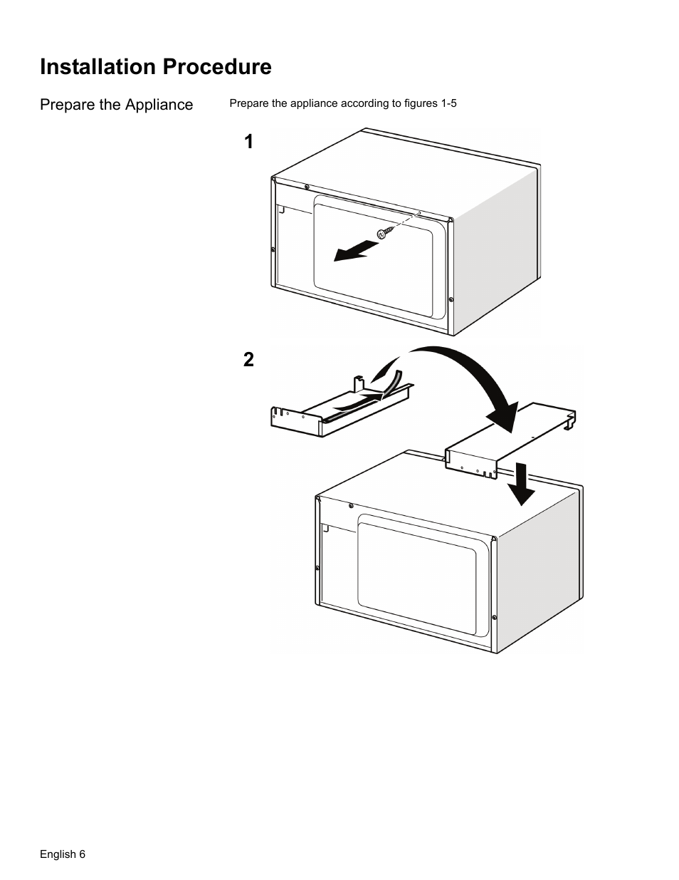 Installation procedure, Prepare the appliance | Thermador MET30E User Manual | Page 8 / 44