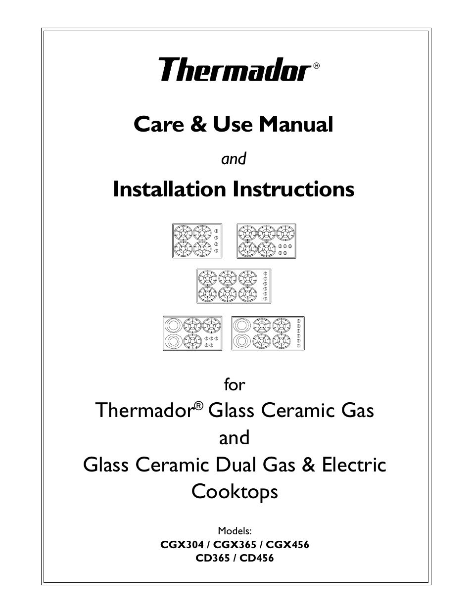 Thermador CGX365 User Manual | 28 pages