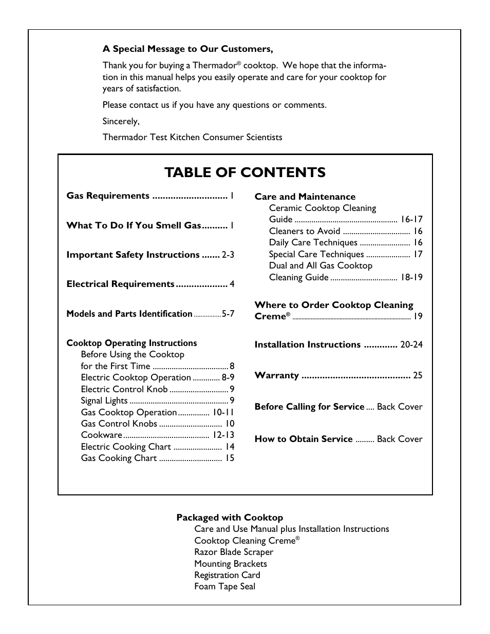 Thermador CGX365 User Manual | Page 2 / 28