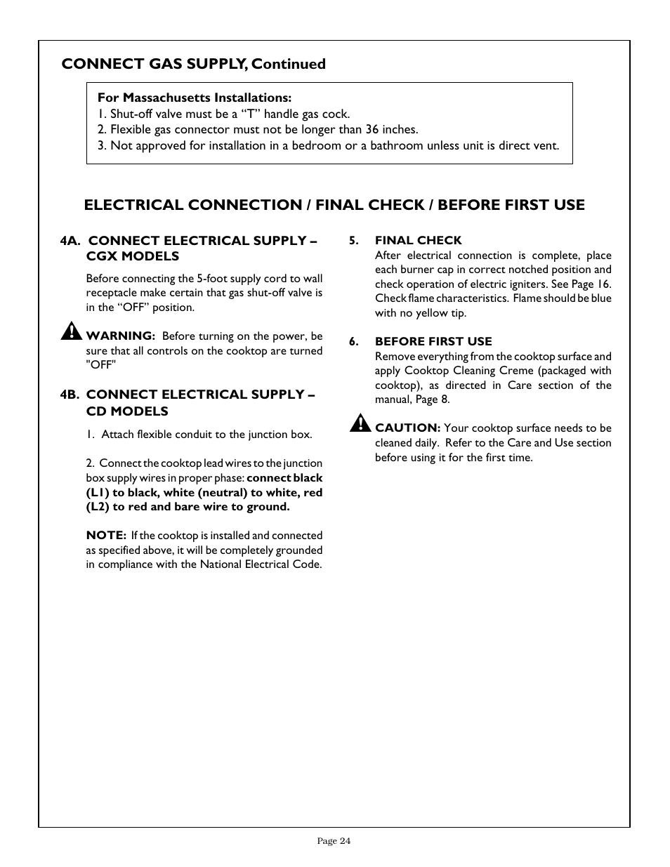 Thermador CGX365 User Manual | Page 26 / 28