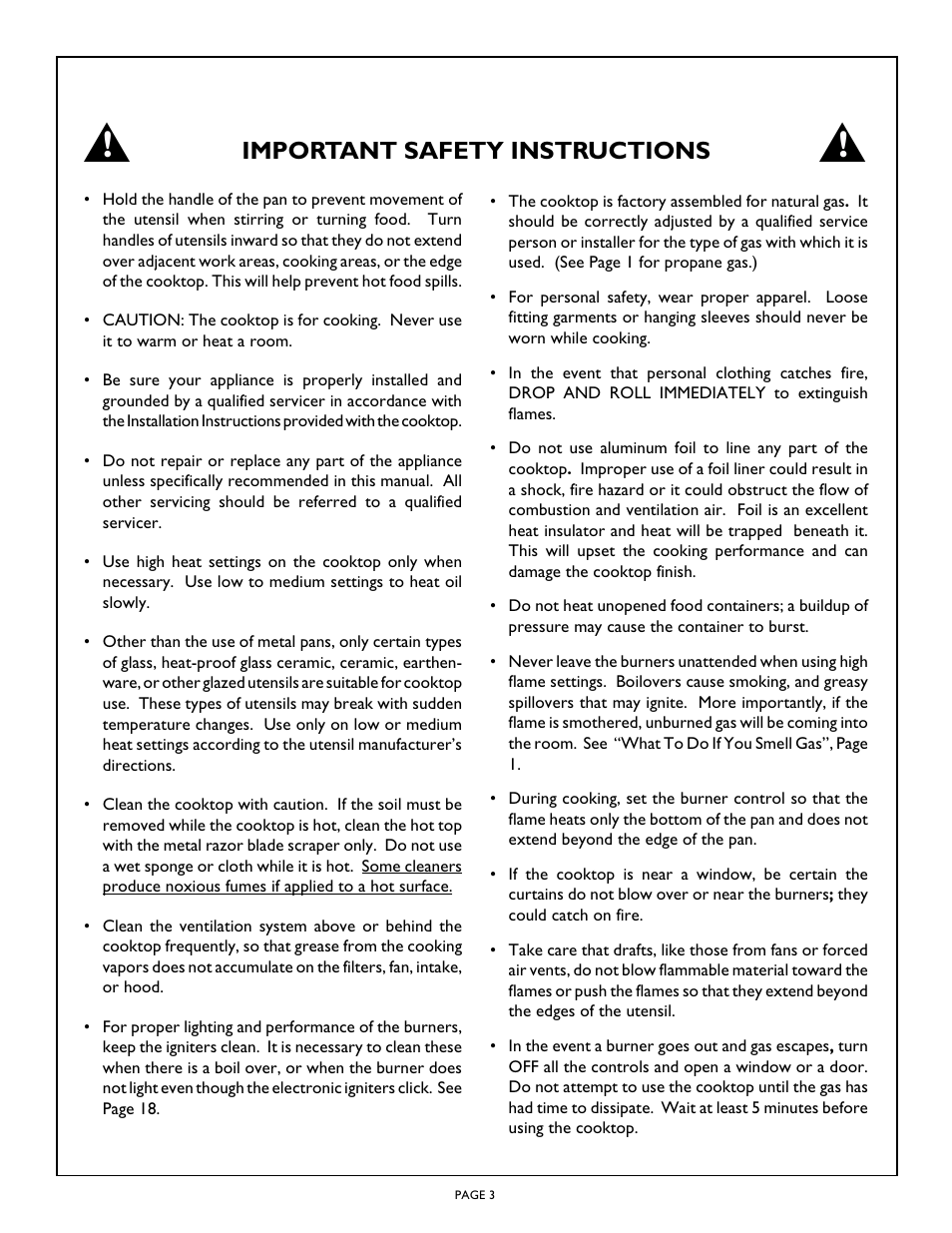 Important safety instructions | Thermador CGX365 User Manual | Page 5 / 28