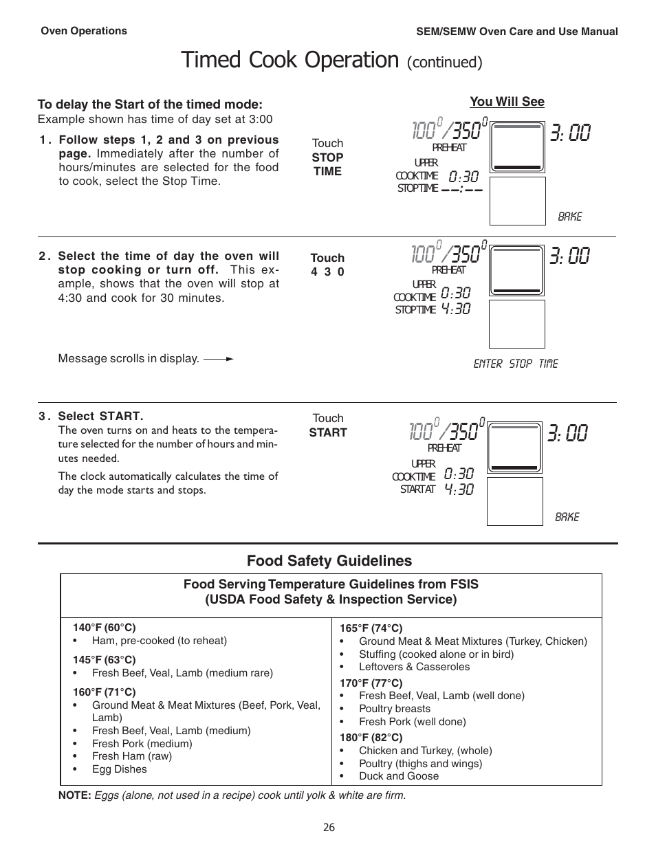 Timed cook operation | Thermador SEMW272 User Manual | Page 28 / 128