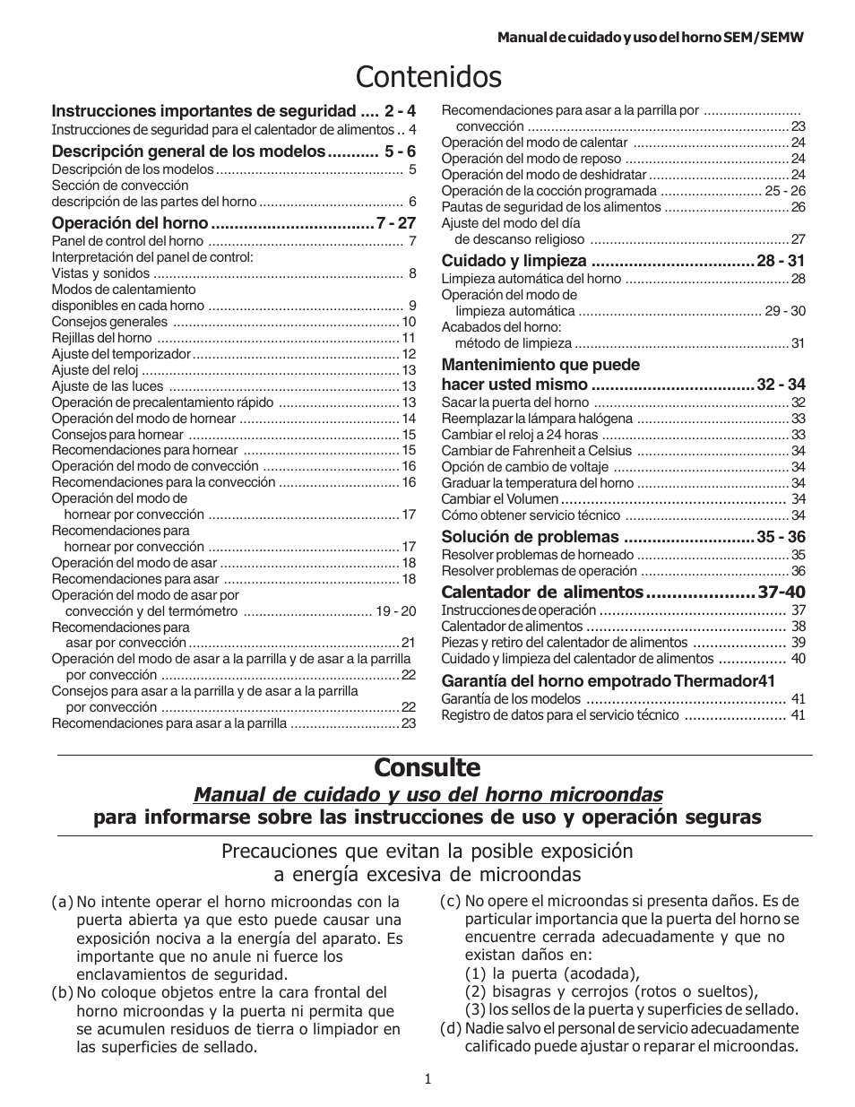 Thermador SEMW272 User Manual | Page 87 / 128
