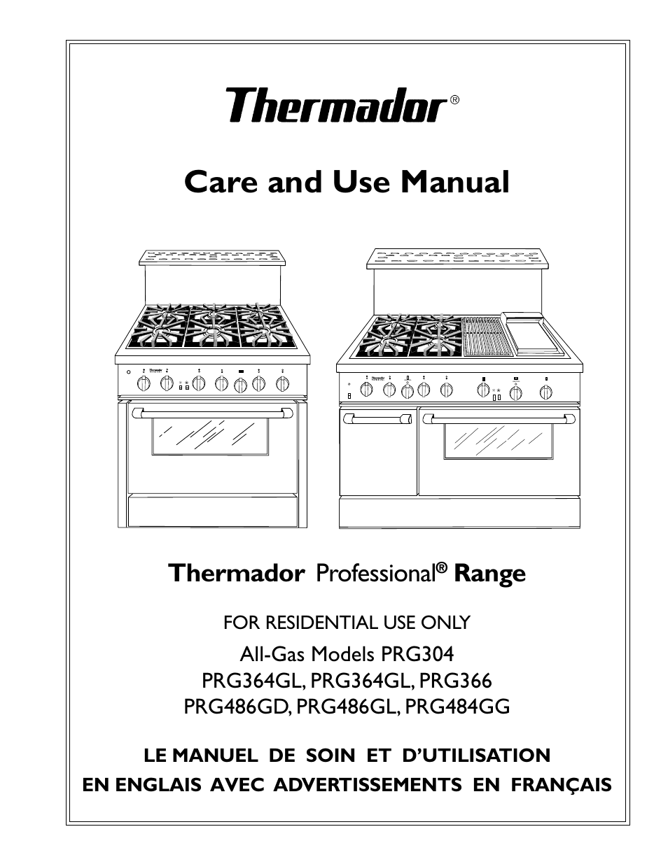 Thermador PRG364GL User Manual | 40 pages