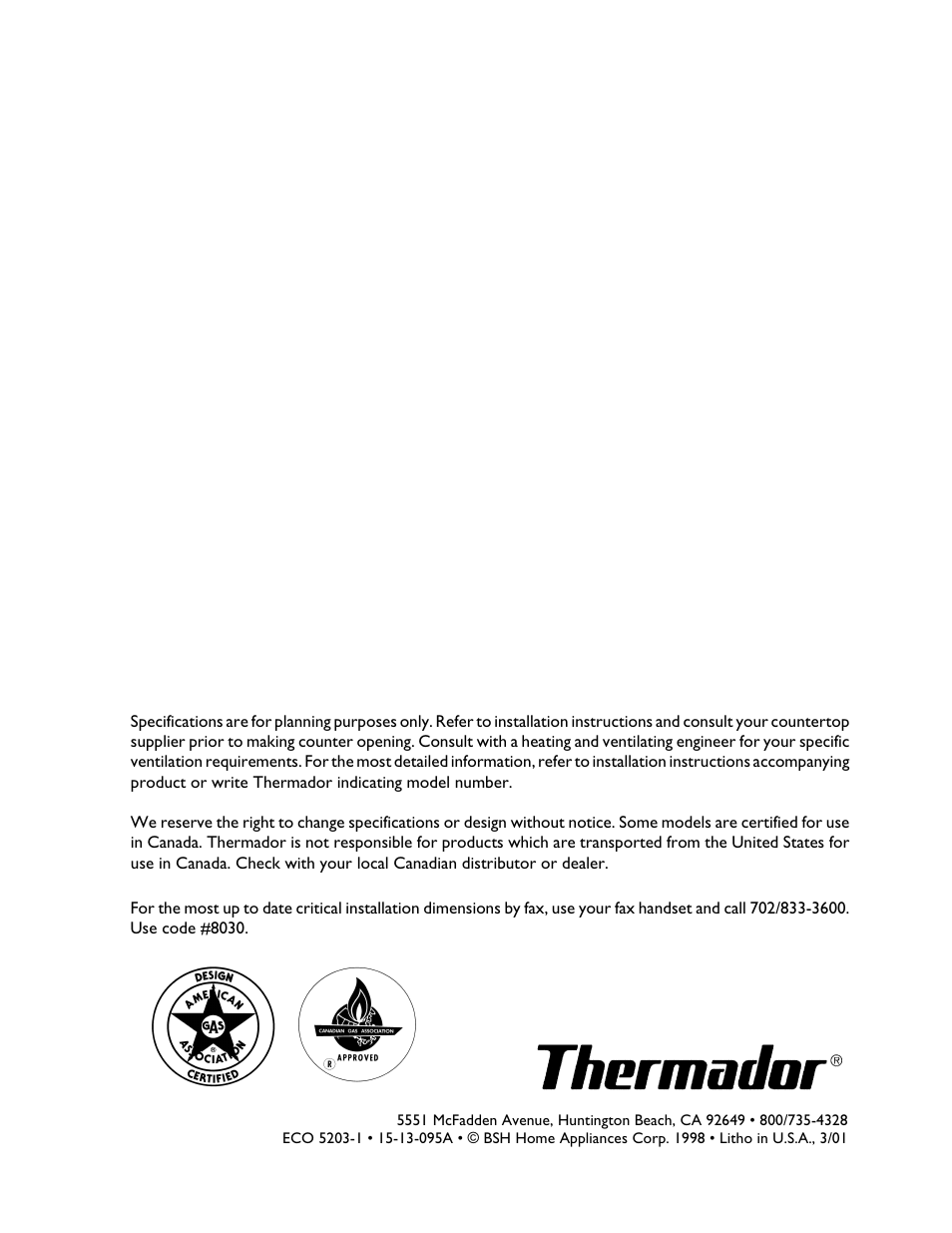 Thermador PRG364GL User Manual | Page 40 / 40