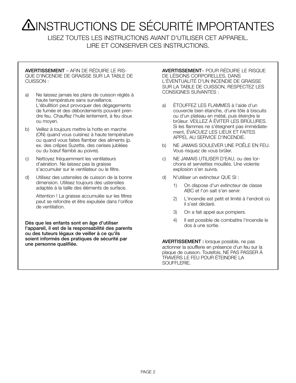 Instructions de sécurité importantes | Thermador VCI 236 User Manual | Page 12 / 28