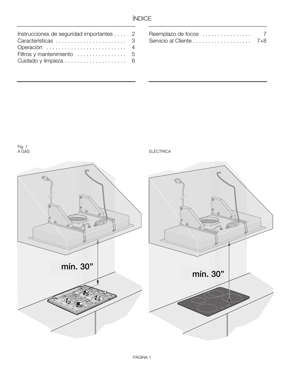 Mín. 30” mнn. 30 | Thermador VCI 236 User Manual | Page 19 / 28