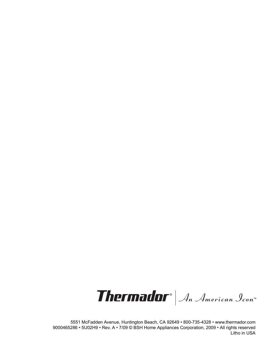 Thermador PRO-HARMONY PRL30 User Manual | Page 116 / 116