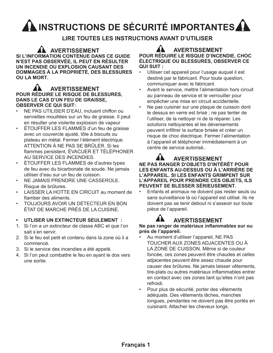 Instructions de sécurité importantes | Thermador CEP User Manual | Page 23 / 56