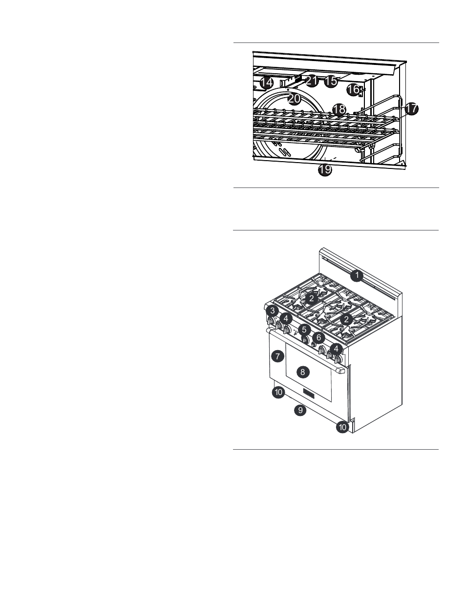 Légende du modèle 36 po | Thermador PRL48 User Manual | Page 50 / 120