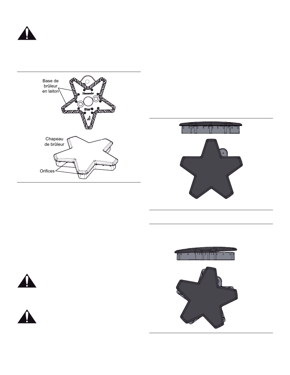 Mise en place du capuchon du brûleur | Thermador PRL48 User Manual | Page 54 / 120