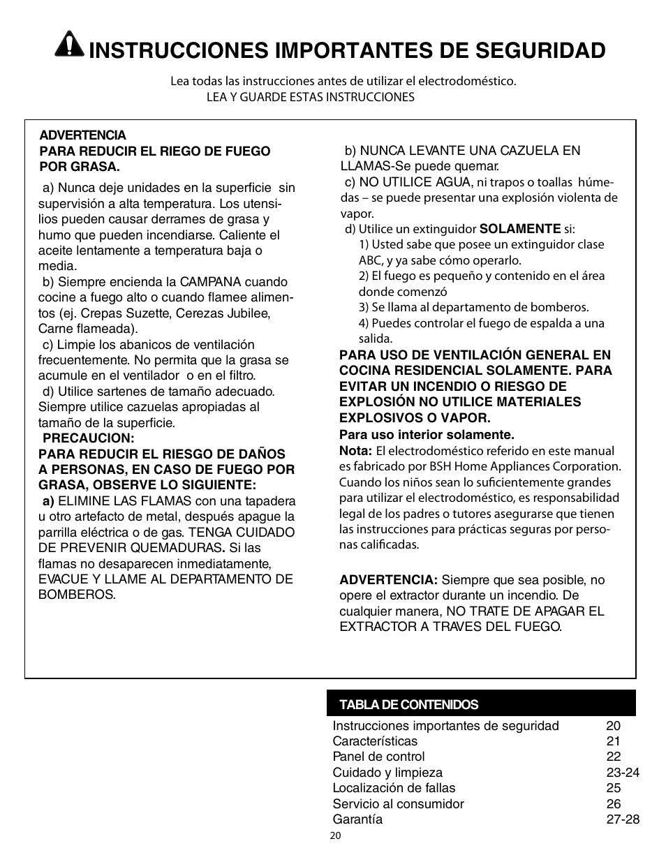 Instrucciones importantes de seguridad | Thermador HPWB30 User Manual | Page 20 / 28