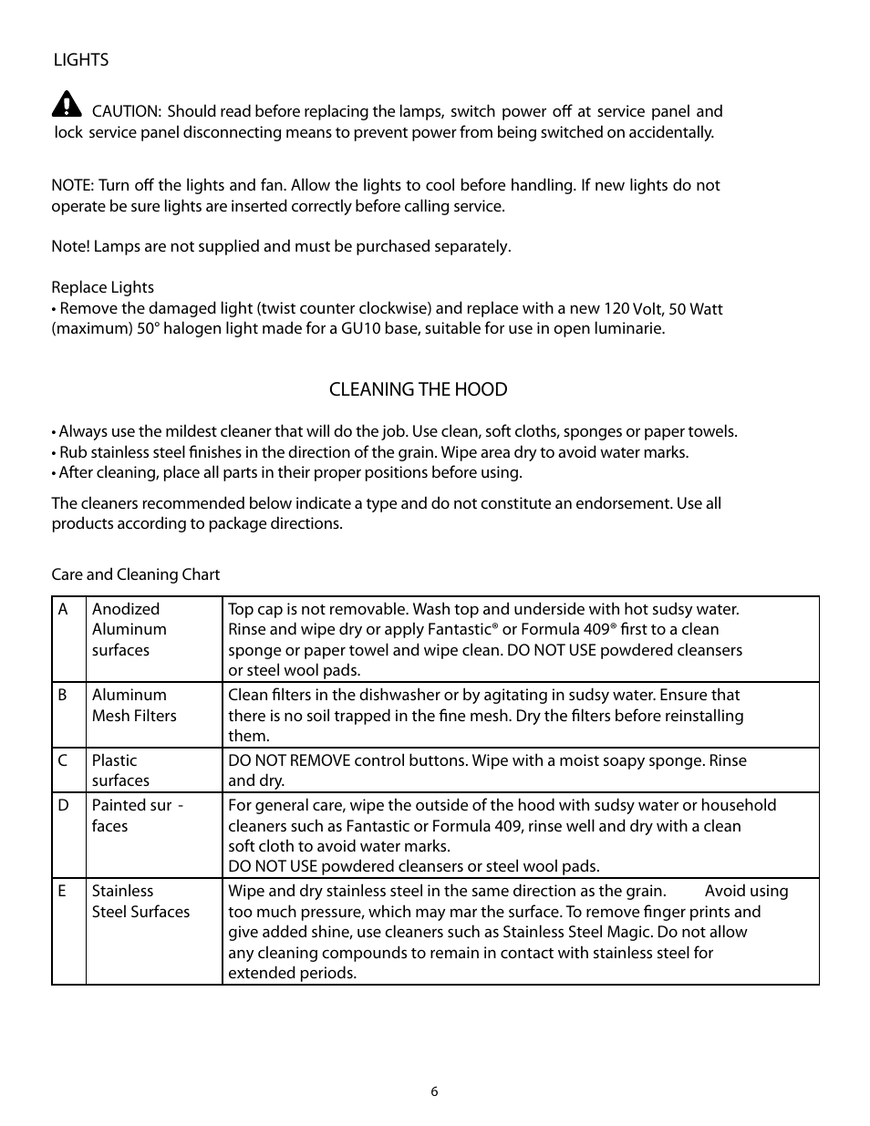 Thermador HPWB30 User Manual | Page 6 / 28