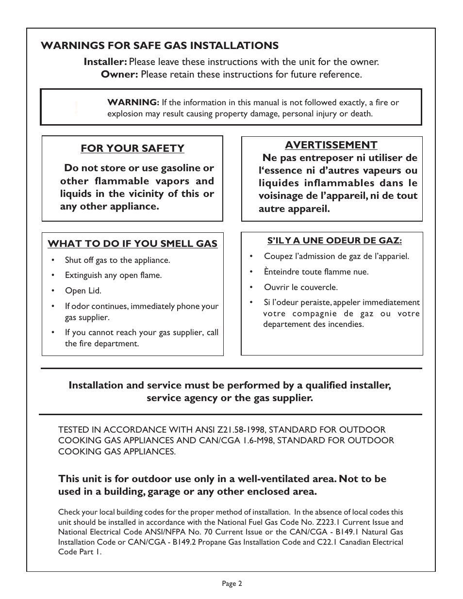 Thermador Char Glo Outdoor Barbecues CGB48FZLP User Manual | Page 4 / 28