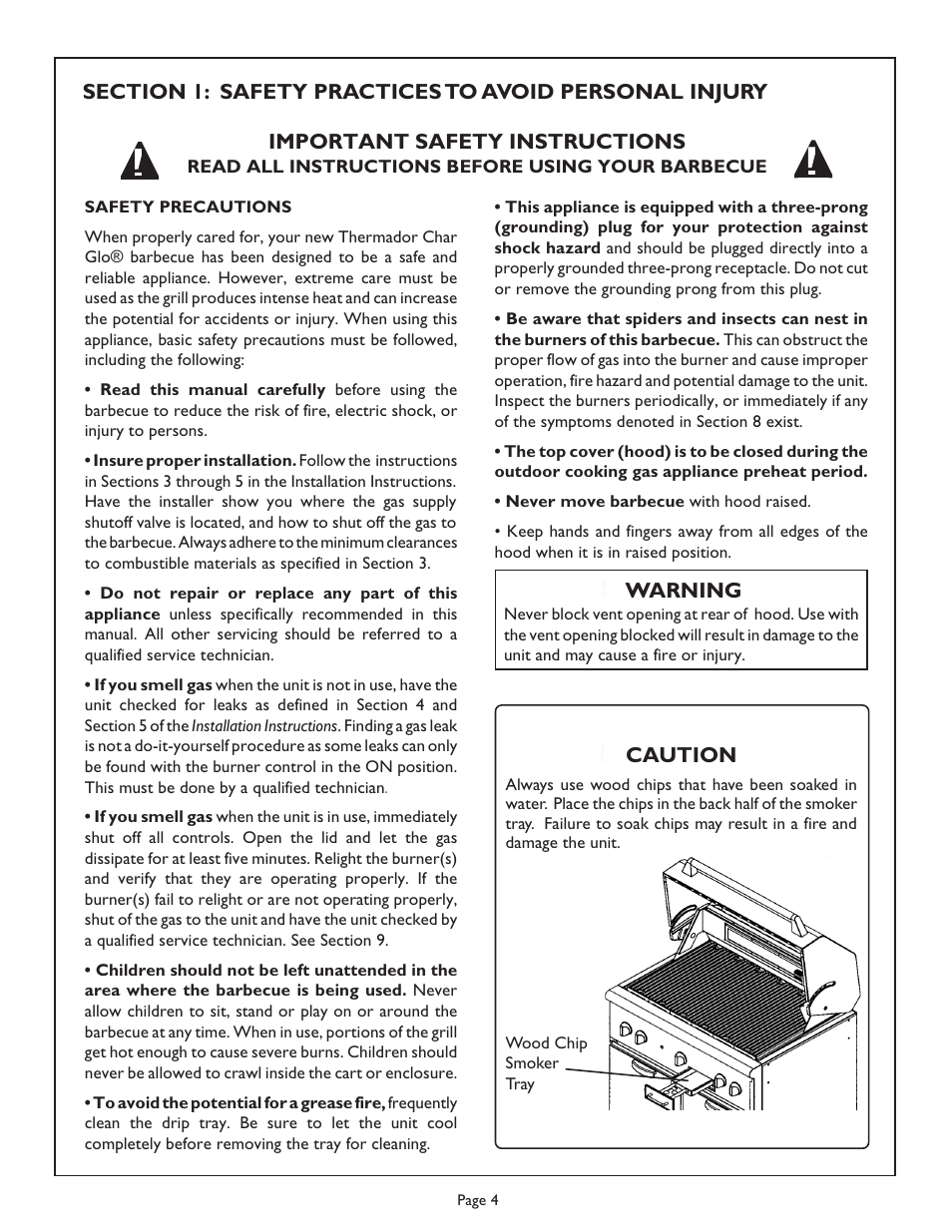 Thermador Char Glo Outdoor Barbecues CGB48FZLP User Manual | Page 6 / 28