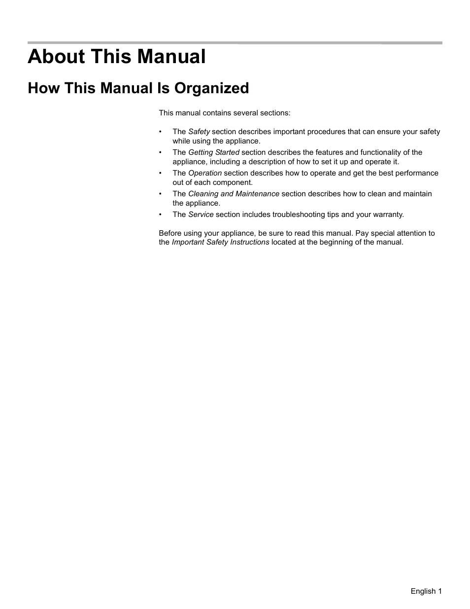 About this manual, How this manual is organized | Thermador WD27 User Manual | Page 4 / 52