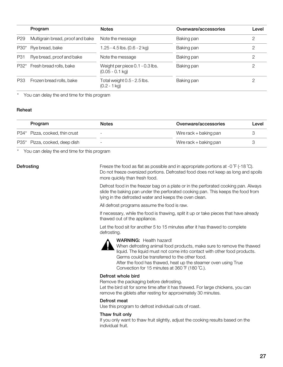 Thermador MES301HS User Manual | Page 27 / 64