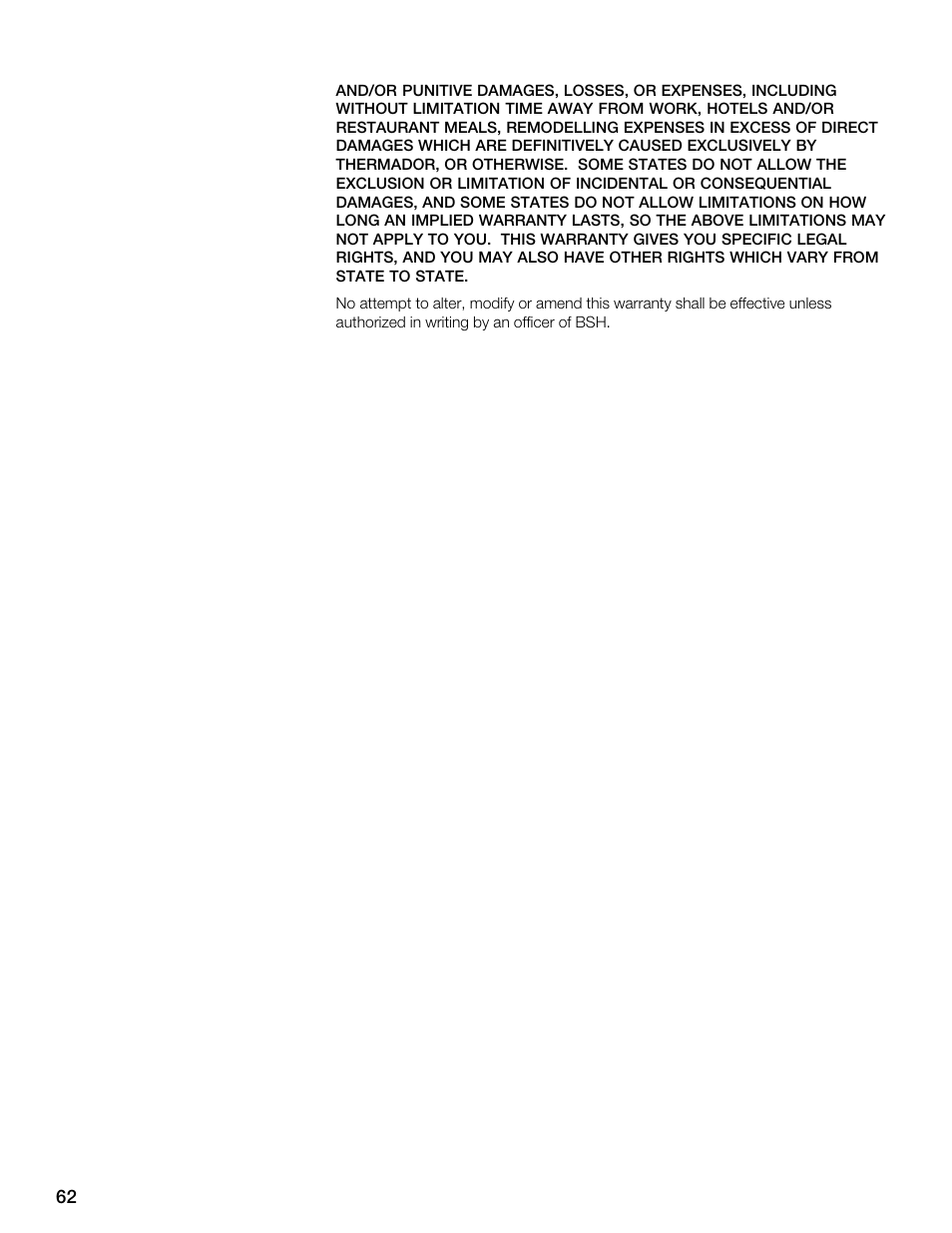Thermador MES301HS User Manual | Page 62 / 64