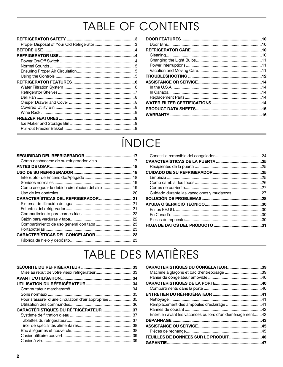 Thermador KBULT3651A User Manual | Page 2 / 48