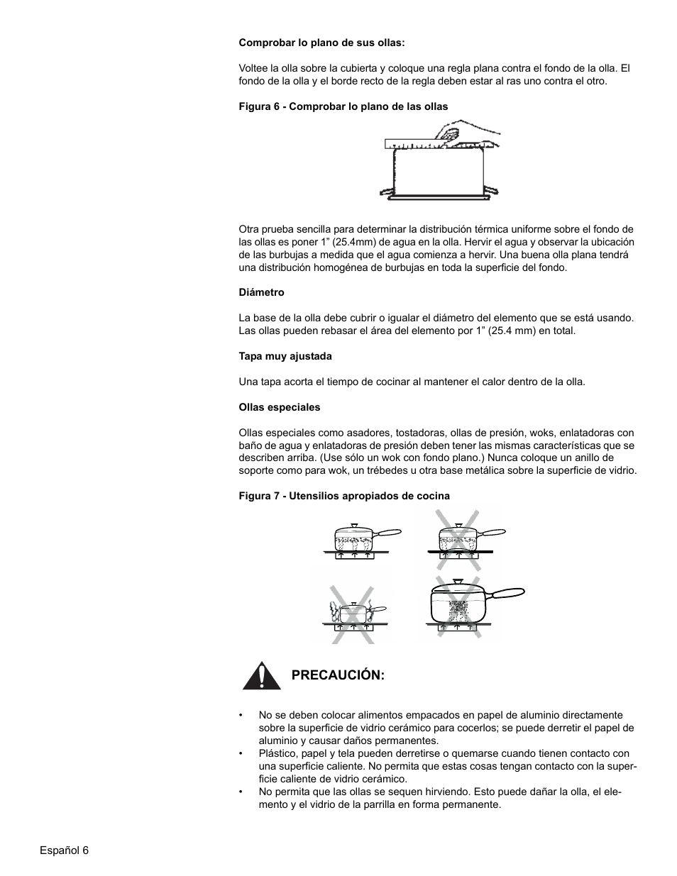 Precaución | Thermador CEM365 User Manual | Page 32 / 40