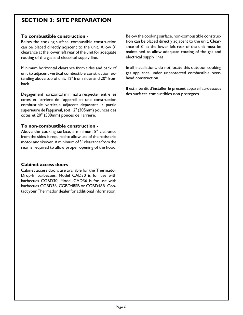 Thermador Char-Glo CGBD30RX User Manual | Page 8 / 16