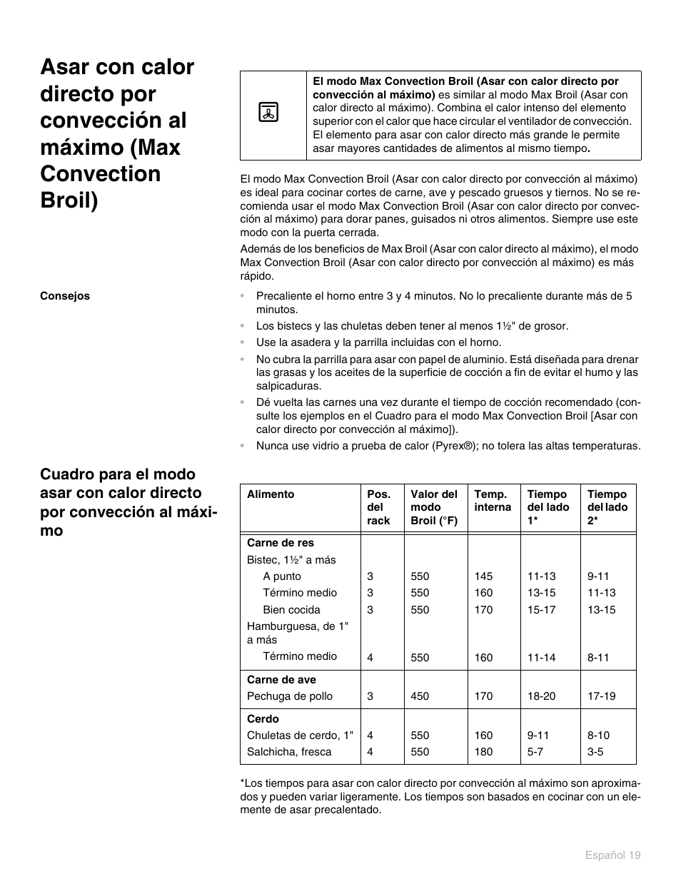 Consejos | Thermador PO301 User Manual | Page 56 / 120