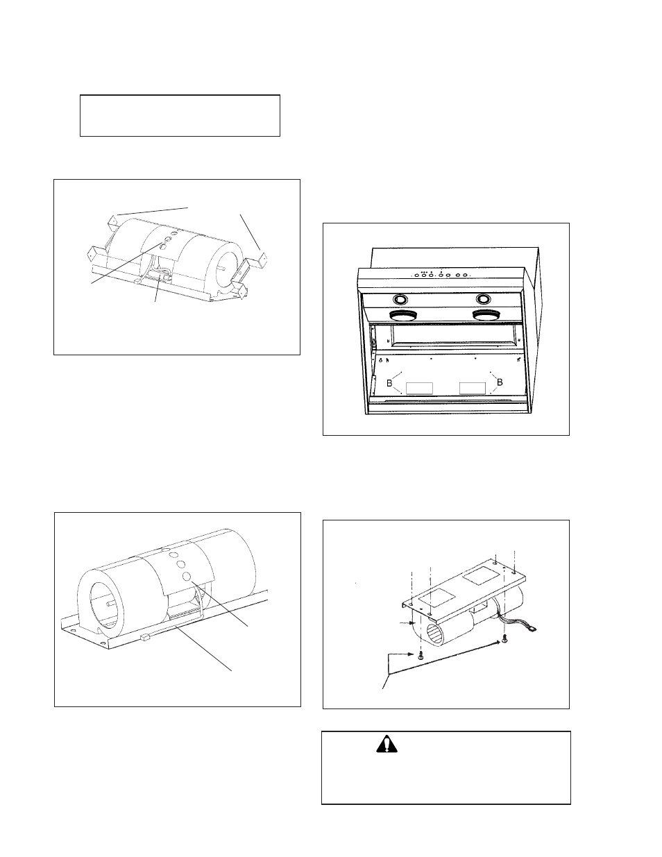 Installing an integral blower vtn1030c, Install blower in hood, Blower preparation | Caution | Thermador PH54 User Manual | Page 10 / 38