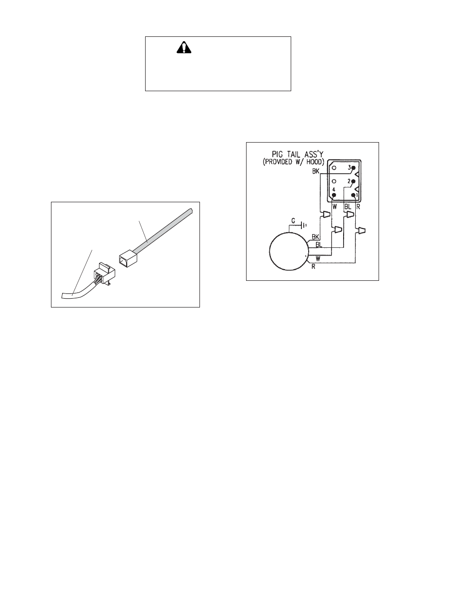 Wiring the hood with an integral motor, Wiring the hood with a remote blower, Warning | Remote blower installation | Thermador PH54 User Manual | Page 12 / 38