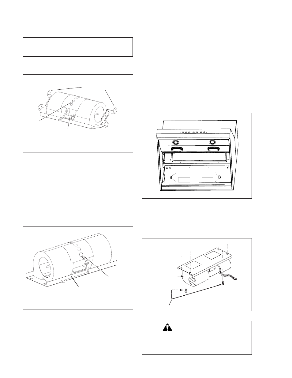 Installation de la soufflerie intégrée vtn1030c, Installer la soufflerie dans la hotte, Préparation de la soufflerie | Attention | Thermador PH54 User Manual | Page 21 / 38