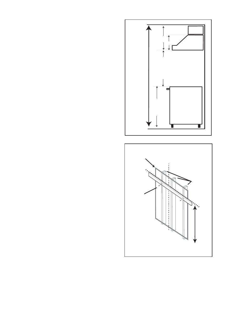 Instalación con montaje en pared, Soporte de madera | Thermador PH54 User Manual | Page 28 / 38