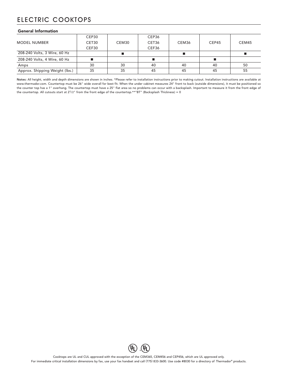 Thermador CVS2 User Manual | Page 3 / 3