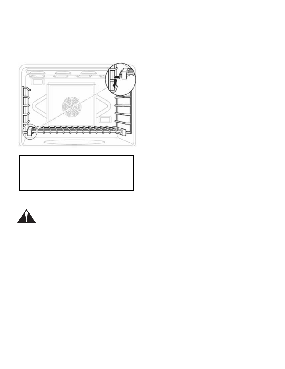 Figure 3: side view of rack on the rack guide, Caution, Note | Thermador PROFESSIONAL PRD48 User Manual | Page 14 / 138