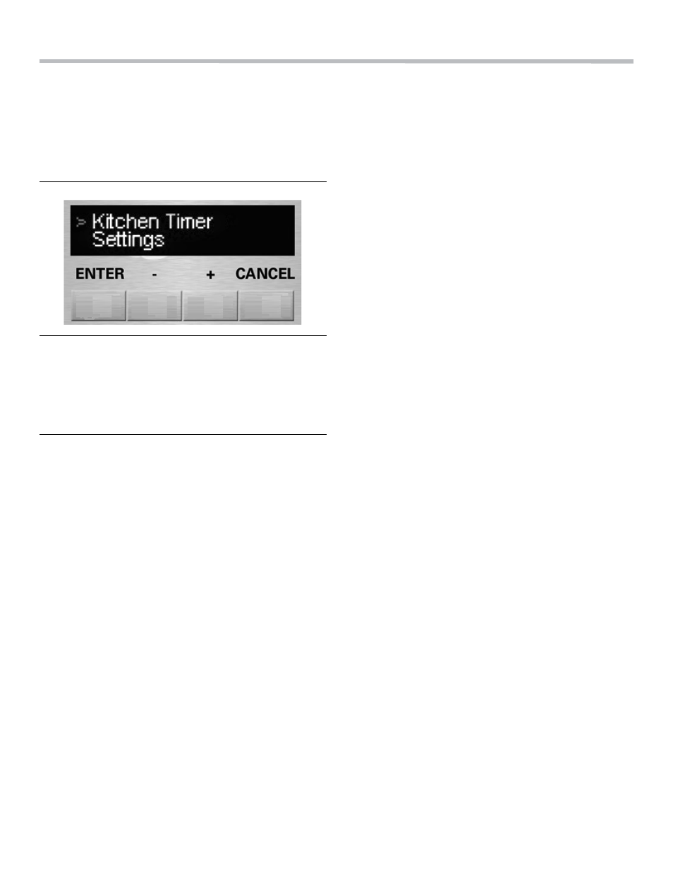 Using the oven, Extended cooking functions, Oven setting controls | Enter verifies a selection, Cancel clears all oven operations, Figure 26: oven setting controls, Kitchen timer, Cook timer, Press enter, Note | Thermador PROFESSIONAL PRD48 User Manual | Page 28 / 138