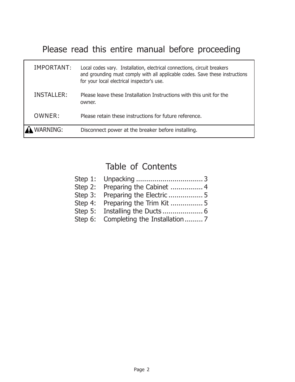 Thermador MET27B User Manual | Page 2 / 8