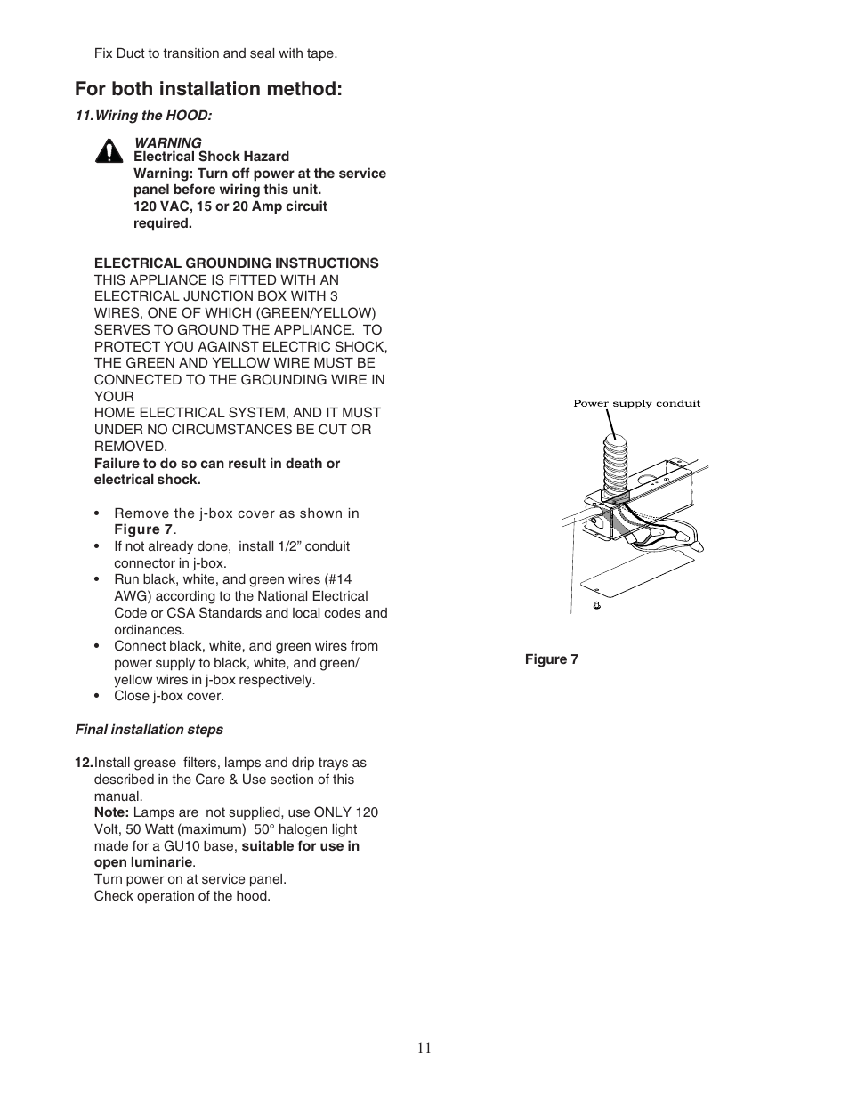 For both installation method | Thermador PHH36DS User Manual | Page 11 / 32