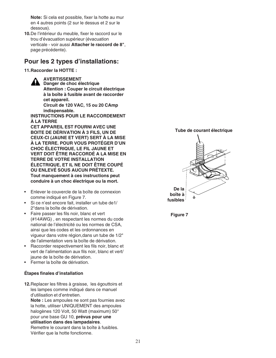 Pour les 2 types d’installations | Thermador PHH36DS User Manual | Page 21 / 32