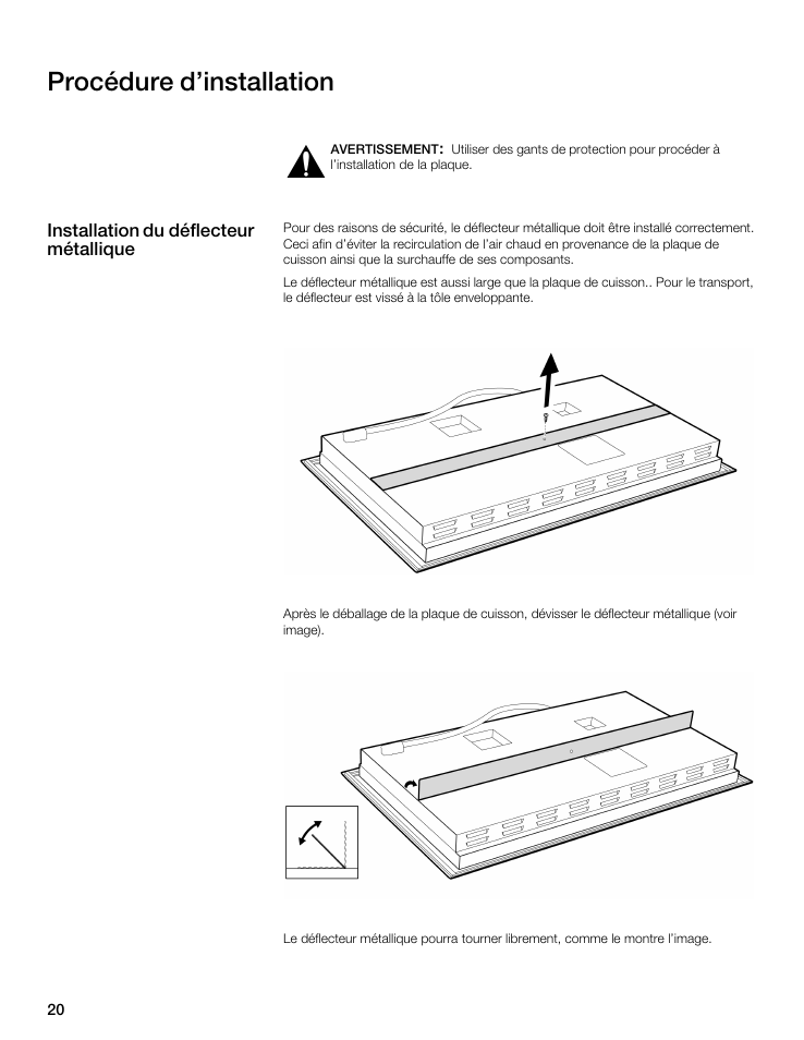 Procédure d'installation | Thermador CIT365 User Manual | Page 19 / 35