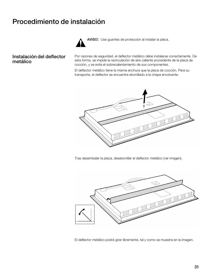 Procedimiento de instalación | Thermador CIT365 User Manual | Page 30 / 35