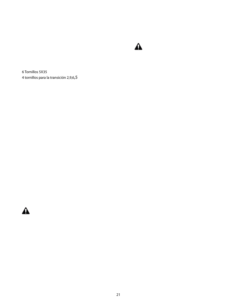 Instalando la campana, Partes incluídas con su campana, Partes no incluidas en su campana | Thermador HMWB36 User Manual | Page 21 / 26