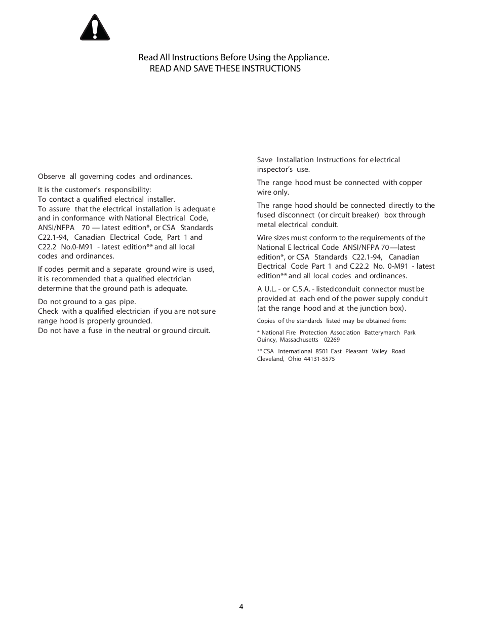 Important safety instructions, Electrical requirements important, Important | Thermador HMWB36 User Manual | Page 4 / 26