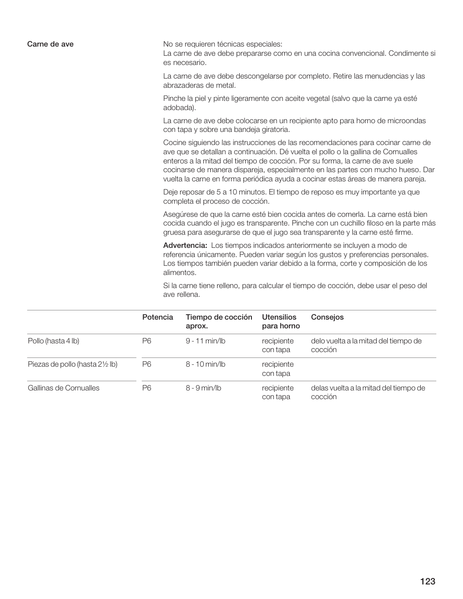 Thermador MCES User Manual | Page 123 / 136