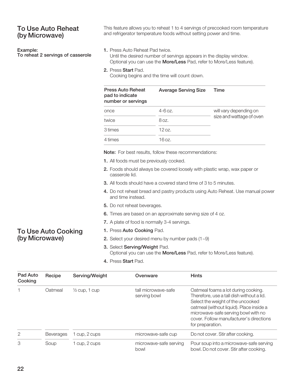 Thermador MCES User Manual | Page 22 / 136