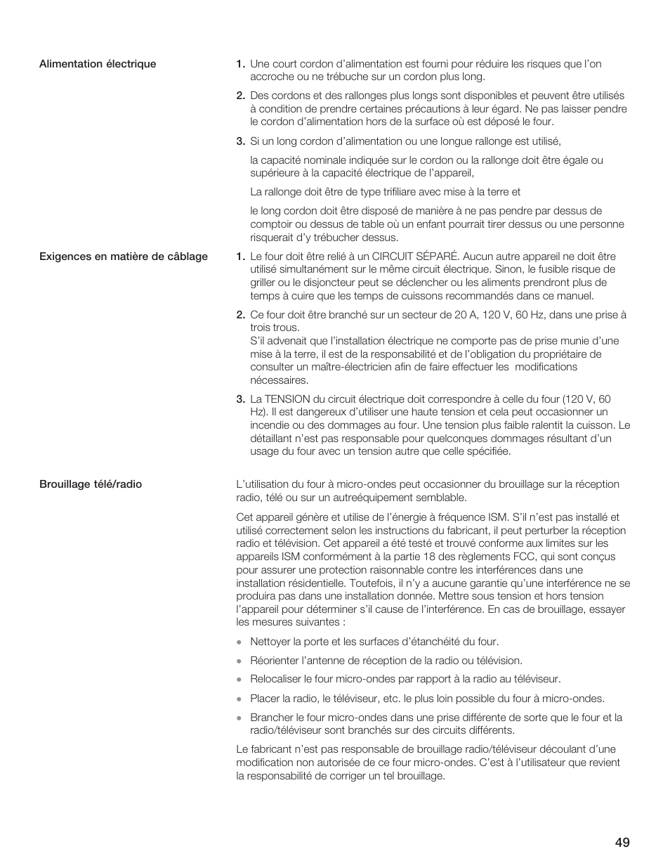 Thermador MCES User Manual | Page 49 / 136