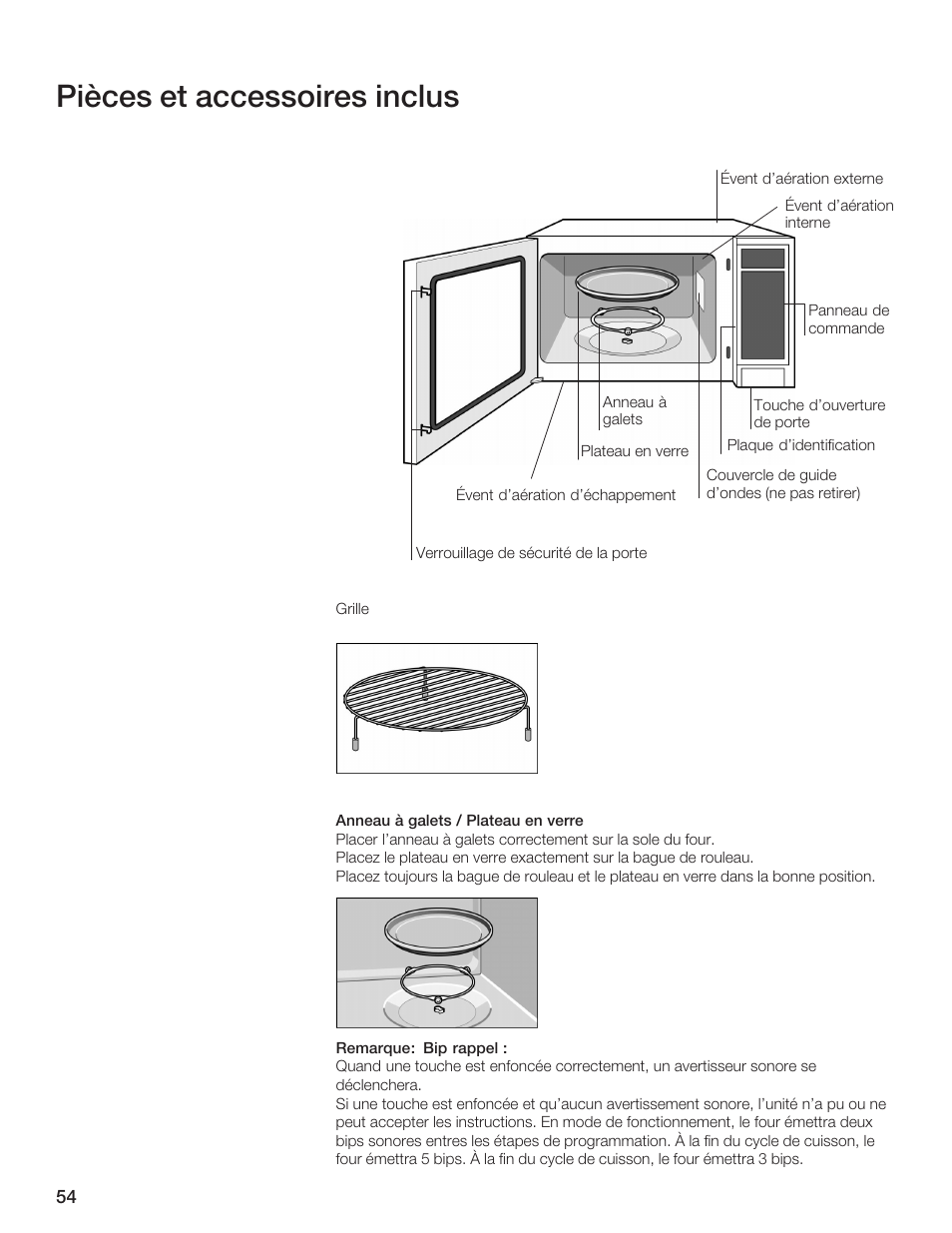 Pièces et accessoires inclus | Thermador MCES User Manual | Page 54 / 136