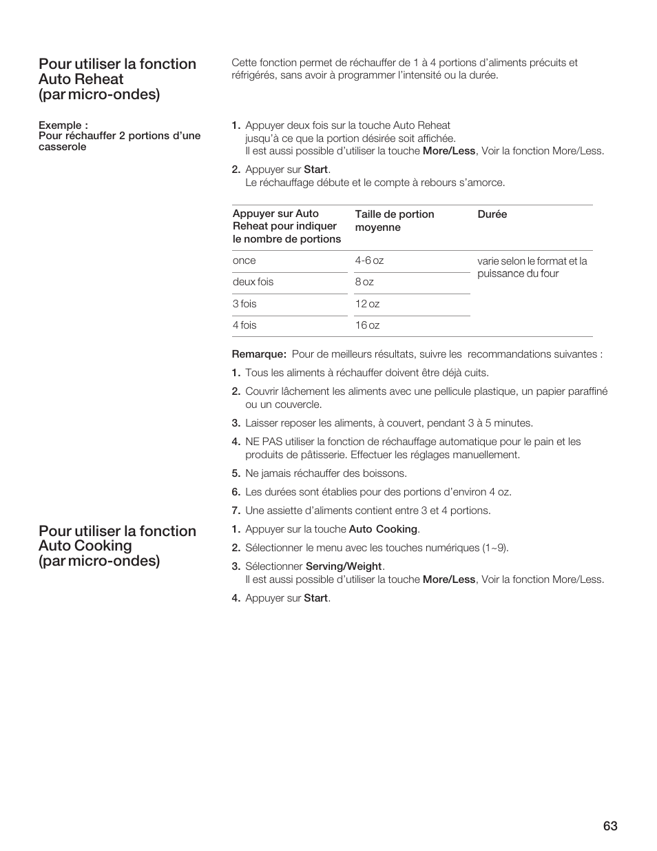 Thermador MCES User Manual | Page 63 / 136