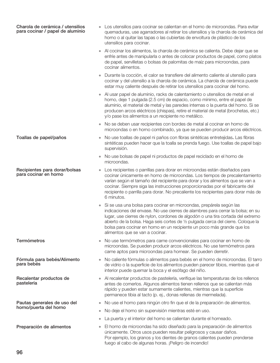 Thermador MCES User Manual | Page 96 / 136