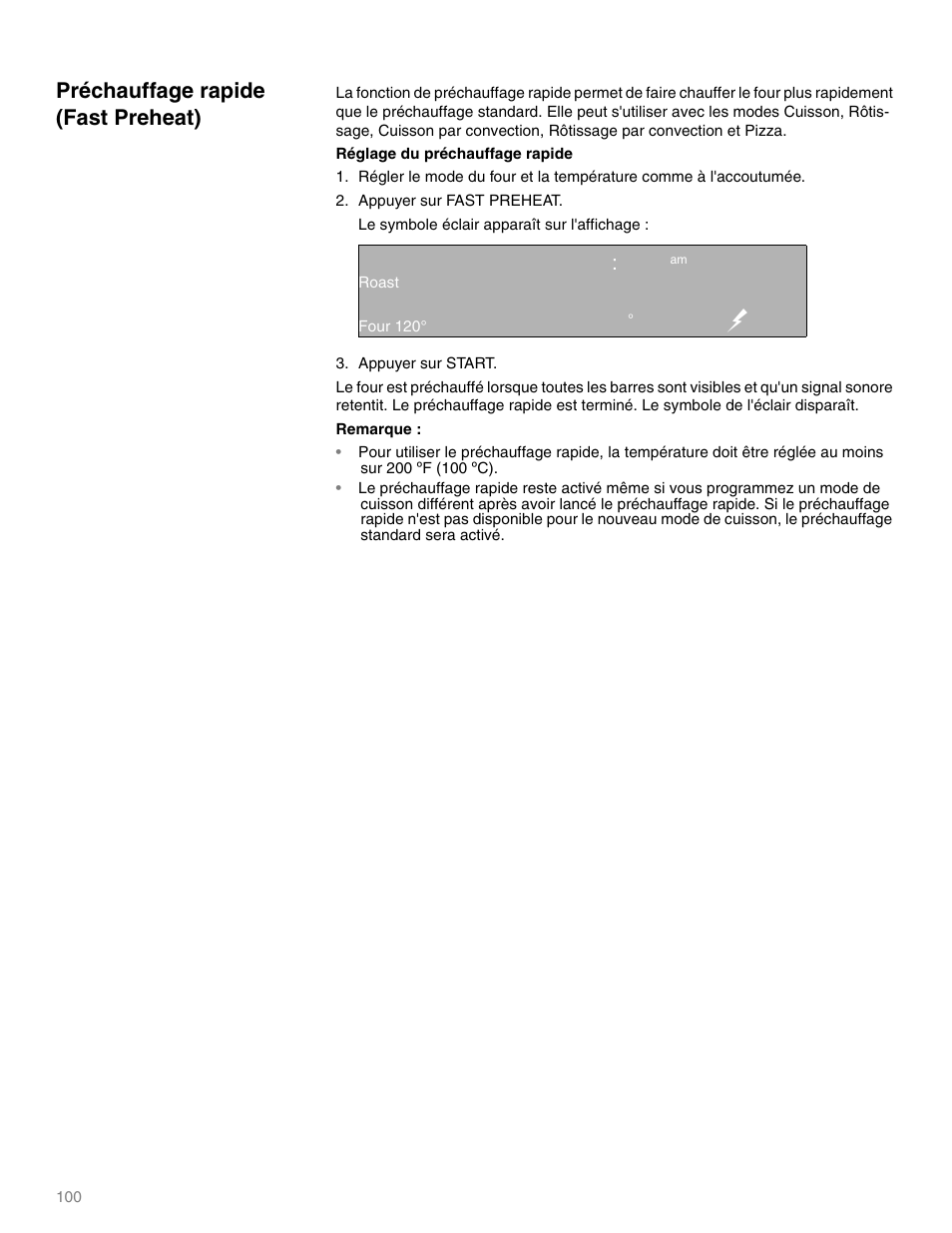 Préchauffage rapide (fast preheat), Qq ep | Thermador M301E User Manual | Page 100 / 128