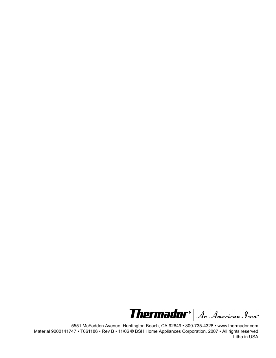 Thermador M301E User Manual | Page 128 / 128