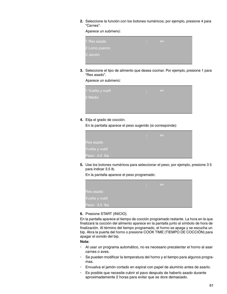 Qq:ep am, Qq ep | Thermador M301E User Manual | Page 61 / 128