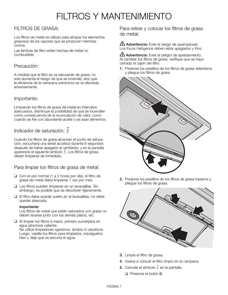 Filtros y mantenimiento | Thermador HDDW36FS User Manual | Page 27 / 32